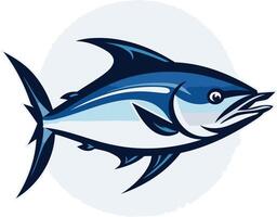 A bold and striking illustration of a tuna fish, perfect for branding, marketing, and design projects related to seafood, fishing, or ocean conservation vector