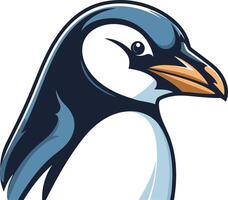 Close-up Portrait of a Penguin vector