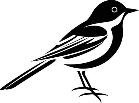 A simple yet elegant black and white silhouette of a bird, perfect for adding a touch of nature to your design vector
