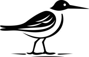 Simple, elegant silhouette of a bird vector