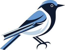 A stylized bluebird with a bold, modern design vector