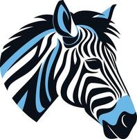 A bold and stylized zebra head, perfect for logo design, branding, or print projects vector