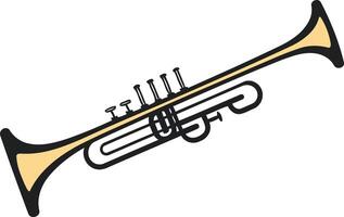 A simple and elegant illustration of a trumpet, perfect for adding a musical touch to your designs vector