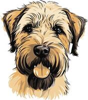 A friendly and adorable cairn terrier dog with a playful expression, perfect for pet-related designs, branding, and social media vector