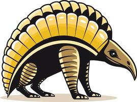 A bold and colorful illustration of a pangolin, perfect for branding or educational purposes vector