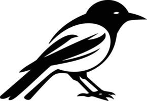 Simple, elegant black and white silhouette of a bird, perfect for logo, branding, or design projects vector