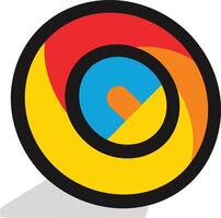 A colorful and abstract logo design with a modern and dynamic feel vector