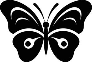 Simple and elegant black and white butterfly silhouette, perfect for logo design, branding, or decoration vector