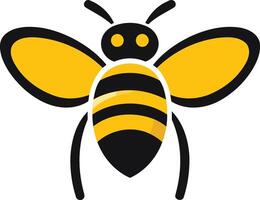 Simple and friendly bee logo design, perfect for honey businesses, beekeeping, or nature-related brands vector