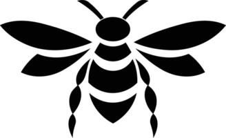 Simple, stylish bee silhouette, perfect for logo, branding, or design projects vector