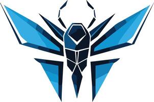 Modern, geometric insect logo design vector