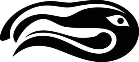 Abstract tribal tattoo design featuring stylized waves, perfect for body art, branding, or as a design element vector