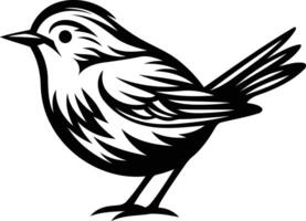 A simple, black and white illustration of a bird, perfect for adding a touch of nature to your designs vector