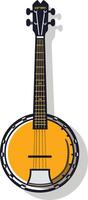 A simple, illustration of a banjo vector