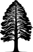 Simple, elegant silhouette of a coniferous tree vector