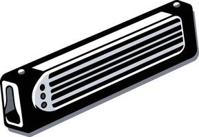 A sleek and modern illustration of a car air vent, perfect for automotive design, car maintenance guides, and illustrations vector