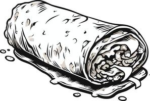 Delicious Burrito Illustration vector