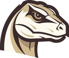 A fierce and powerful raptor head illustration, perfect for branding, mascot designs, or game graphics vector