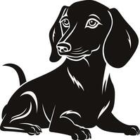 A simple yet charming silhouette of a dachshund, perfect for dog-themed designs, pet-related businesses, and more vector