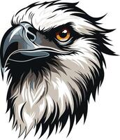 A powerful eagle head illustration, perfect for branding, logos, or any project needing a fierce and majestic design vector