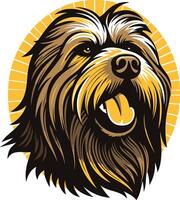 A friendly, cartoon-style illustration of a dog with a joyful expression, perfect for pet-related businesses, websites, and social media vector