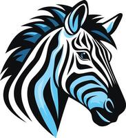 A bold and striking illustration of a zebra head, perfect for logos, branding, or designs needing a powerful animal image vector