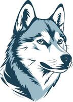 A strong and majestic husky head, perfect for branding, logos, or design projects vector