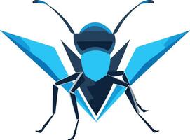 A modern and powerful logo featuring an ant with wings, symbolizing strength, determination, and teamwork vector