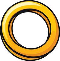 A single, bright gold ring, reminiscent of a classic game power-up vector