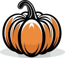 A classic cartoon pumpkin, perfect for adding a touch of autumnal charm to your designs vector