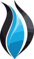 Abstract logo design with a blue flame shape, perfect for a modern and dynamic brand vector