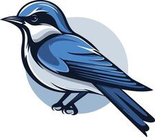 A vibrant bluebird with a striking design, perfect for branding, logos, and illustrations vector
