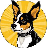 Cute cartoon chihuahua with big ears and a friendly face vector