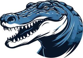 A fierce and powerful alligator head illustration, perfect for branding, logos, and design projects vector