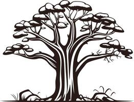 A simple yet powerful illustration of a majestic tree, perfect for logo design, branding, or nature-themed projects vector