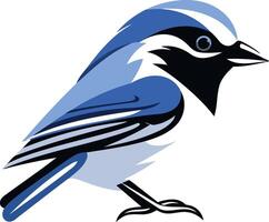 A simple, stylized bluebird illustration perfect for nature-themed branding, social media, or website design vector