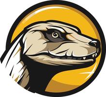 A fierce and stylized dinosaur head logo design, perfect for sports teams, gaming communities, or any brand seeking a powerful and memorable emblem vector