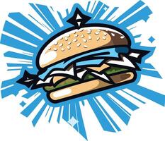 Fast Food Explosion A Burger's Heroic Journey vector