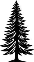 A simple, bold silhouette of a pine tree, perfect for logos, branding, or design projects that require a natural and minimalist touch vector
