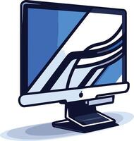 Stylized Illustration of a Modern Computer Monitor vector
