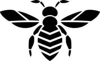 A simple yet striking silhouette of a bee, perfect for logo design, branding, or any project needing a symbol of hard work and community vector