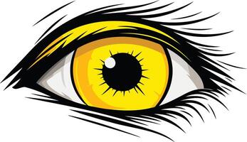 Close up of a Vivid Yellow Eye vector