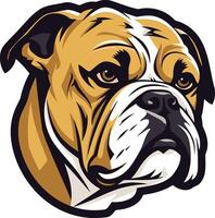 Close-up Portrait of a Bulldog vector