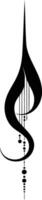 Elegant abstract tattoo design with flowing lines and delicate details vector