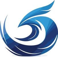 Abstract Blue Wave Design vector