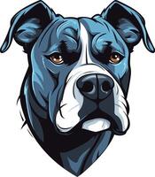 Close-up Portrait of a Blue and White Pit Bull vector