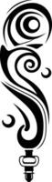 Abstract tribal tattoo design, perfect for body art, branding, or design projects vector