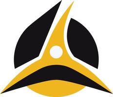 Abstract Geometric Design with Black, White, and Yellow vector