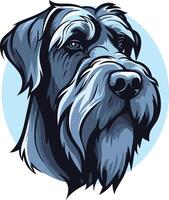 Portrait of a Giant Schnauzer vector