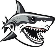 Shark with Open Mouth Illustration vector
